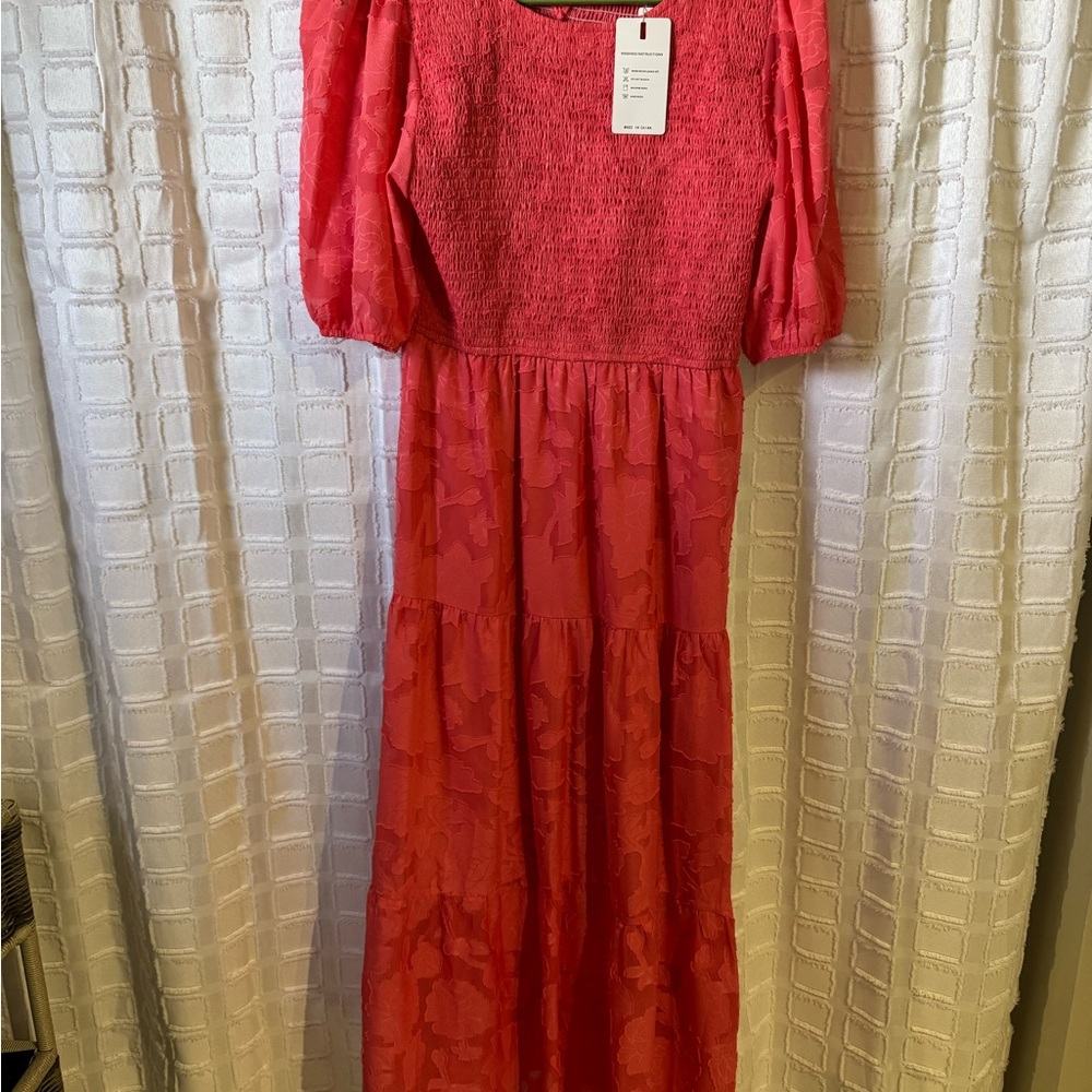 Elegant Coral Dress